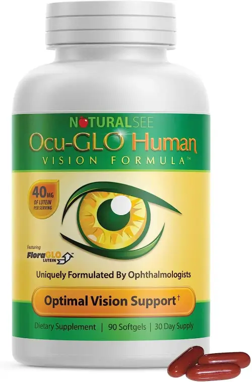 Ocu-GLO Cat & Dog Senior Supplement for Eye Support – Chewable Vision Vitamins Supplements for Large and Small Pets Care with Lutein, Omega-3 Fatty Acids, Grape Seed Extract & Antioxidants