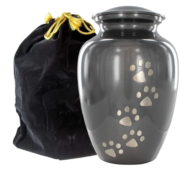Trupoint Memorials Pet Urn for Dogs and Cats Ashes – A Loving Resting Place for Your Special Pet, Cat and Dog Urns for Ashes, Pet Cremation Urns – Grey, Small Pets up to 17 Lbs