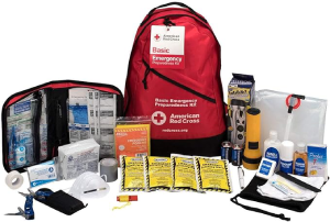 American Red Cross Officially Licensed Product | 3-Day Basic Emergency Preparedness Backpack | 72 Hour Survival Supplies for 1 Person | Water, Phone Charger, Blanket, Food