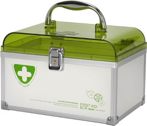 Medicine Lock Box With Key，8.46 * 5.87 * 5.51 Inch, locked Medicine Box with Child Safe Lock