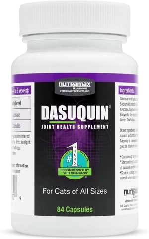 Nutramax Laboratories Dasuquin Joint Health Supplement for Cats – With Glucosamine, Chondroitin, ASU, Boswellia Serrata Extract, and Green Tea Extract, 84 Capsules