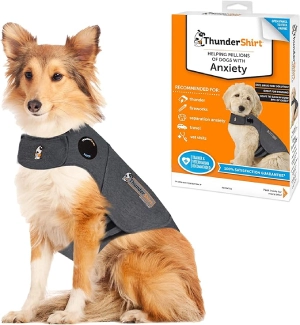 ThunderShirt for Dogs, Large, Heather Gray Classic – Dog Anxiety Relief Calming Vest