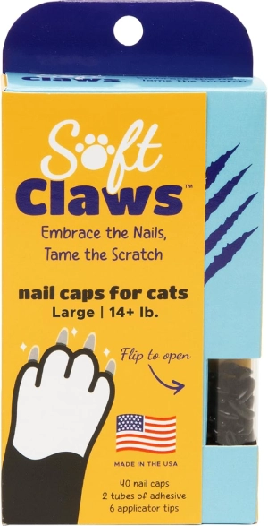 Soft Claws Safe Scratch-Free Solution for Cats – CLS (Cleat Lock System), Size: Large, Color: Black