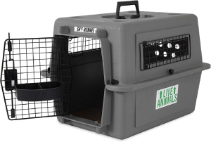 Petmate Sky Kennel – IATA Compliant Dog Crate for Pets Up to 15 Pounds – Airline Approved Cat Carrier – Perfect for Car and Air Travel – Heavy-Duty Plastic Construction – Made in USA – 21 Inches