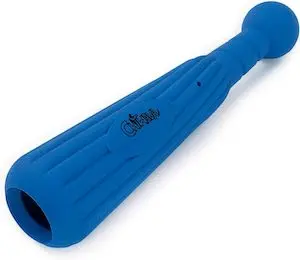 CHIWAVA 9.1″ Rubber Stick Dog Toy with Treat Dispenser Fetch Toys for Medium Large Dogs Color Blue