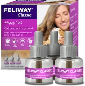 FELIWAY Classic Cat Calming Pheromone, 30 Day Refill – 3 Pack