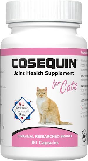 Nutramax Laboratories Cosequin Joint Health Supplement for Cats – With Glucosamine and Chondroitin, 80 Capsules